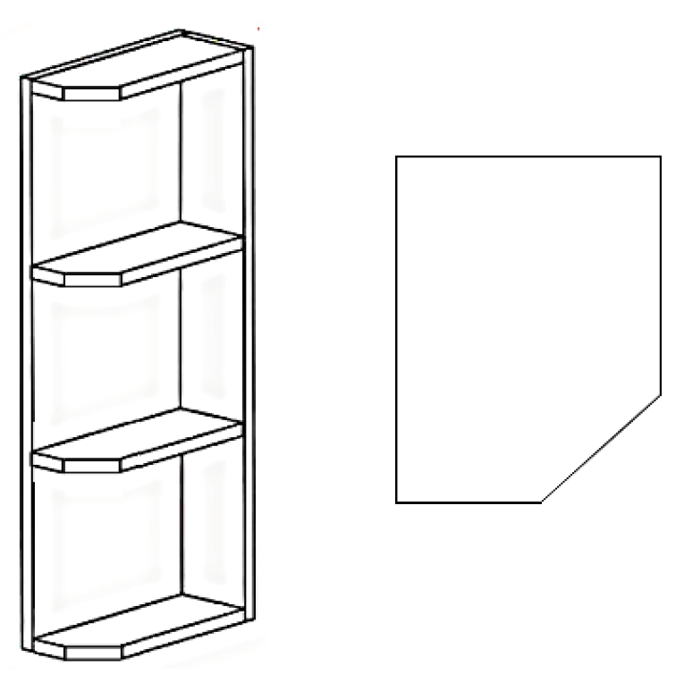 Buy Colorado White Shaker Cabinets - Base End Shelf Cabinet 24